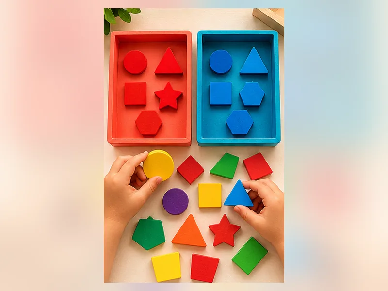 Original colourful finished creative project example for Invent a sorting game with changing rules