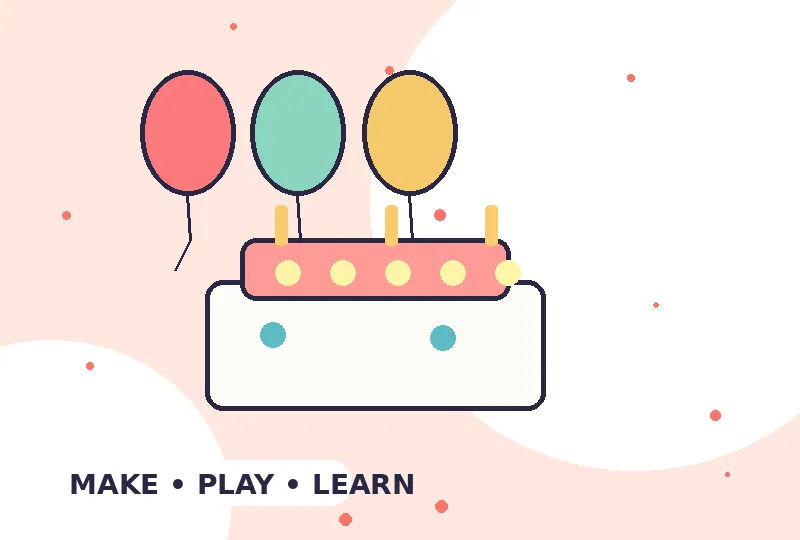 Original illustrative cover for Birthday party art games kids can actually make