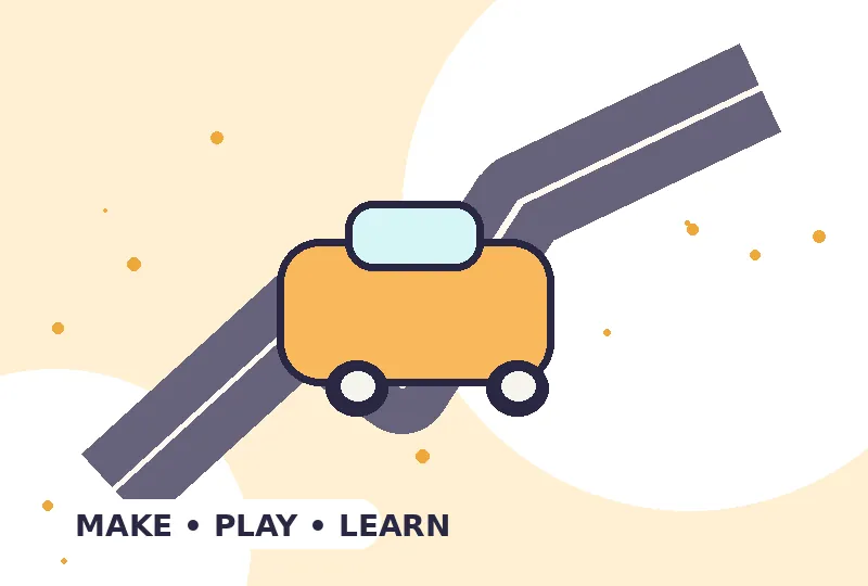 Original illustrative cover for Screen-free road trip games for families